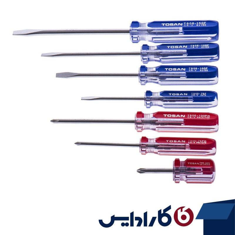 پیچ گوشتی دسته کریستالی 7 عددی توسن